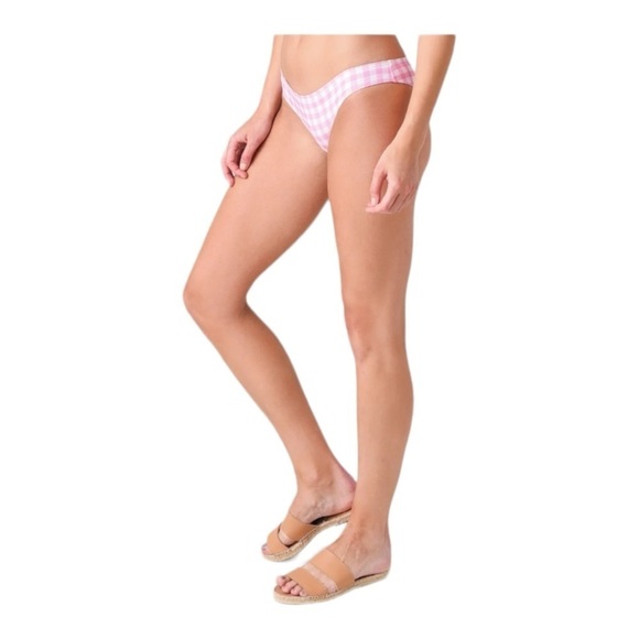 EPHEMERA Gingham Classic Hipster Bikini Bottom in Geranium Gingham NWT - Picture 5 of 9